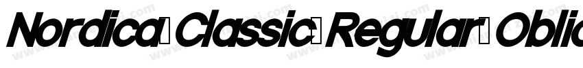 Nordica Classic Regular Oblique字体转换